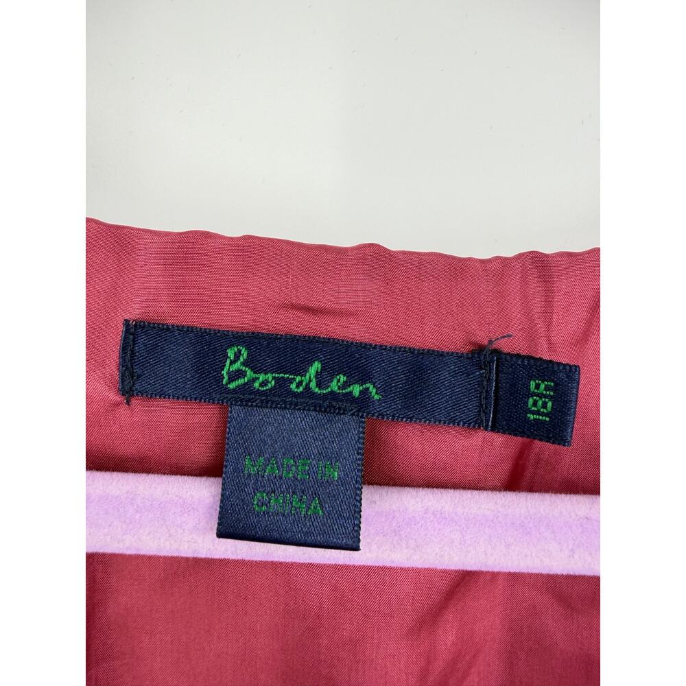 Boden Womens Silk Midi Dress Size 18 Burnout Velvet Dusty Pink Long Sleeve Fairy - Picture 4 of 16